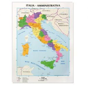 Cartina Geografica Italia Fis/pol 09343